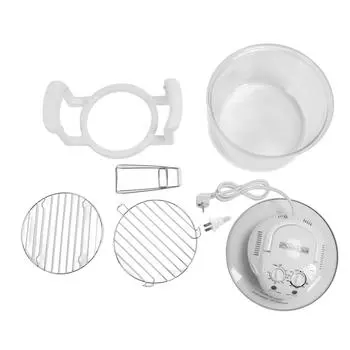 Стеклянная фритюрница 12 л, большая емкость, 360 градусов, видимая фритюрница без масла, для курицы, стейка, рыбы S EU Plug 220V