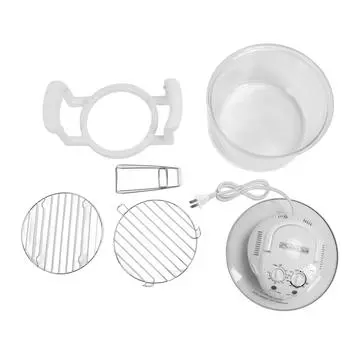 Стеклянная фритюрница 12 л, большая емкость, 360 градусов, видимая фритюрница без масла, для приготовления курицы, стейка, рыбы L