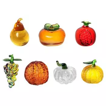 Стеклянная фруктовая фигурка, фруктовое украшение, пресс-папье, симпатичные поделки, миниатюрная хрустальная статуэтка для рабочего стола, автомобиля, домашнего офиса, украшения