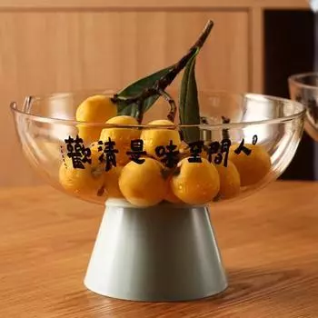 Стеклянная фруктовница Yousheng, элегантные прозрачные фруктовые миски, многоцелевые демонстрационные миски для ананасов, бананов, винограда розовый