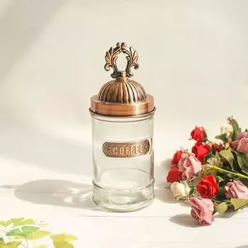 Стеклянная герметичная банка в европейском стиле, металлическая крышка в виде замка, прозрачное стекло, для конфет, кофе, чая, винтажная бутылка для хранения, домашний декор