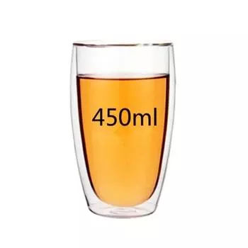 Стеклянная кружка 80/250/350/450 мл, термостойкая, двойная стеклянная кружка для молока, чая и кофе 250ml