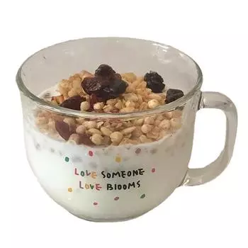 Стеклянная кружка большой емкости, прозрачные английские буквы, кружки для завтрака, чаша