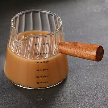Стеклянная кружка для кофе и молока, чашка на 16 унций, мерная чашка для эспрессо для кухни, чайной