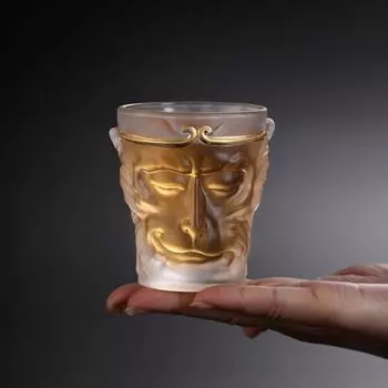 Стеклянная кружка Yousheng Sun Wukong 110/130 мл, прозрачная кружка Monkey King, новинка, путешествие на Запад, посуда для напитков, бокал для виски Mythical Monkey King для мужчин