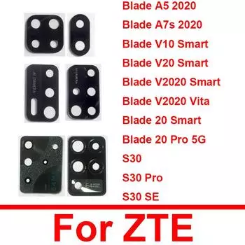 Стеклянная крышка объектива основной камеры ZTE Blade A5 A7S 2020 V10 V20 V2020 20 Smart Vita 20 Pro 5G S30 Pro S30 SE Защитная стеклянная крышка камеры For ZTE Blade 20 Smart