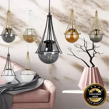 Стеклянная люстра Lapis Single Globe — 15 различных вариантов цвета