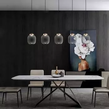 Стеклянная люстра в скандинавском стиле, минималистская лампа для украшения дома, для спальни, столовой, подвесной светильник, потолочный светильник cold ligh