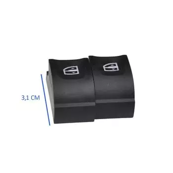 Стеклянная накладка на кнопки для Renault Megane 3, Fluence 3, Latitude Front RL 2шт.