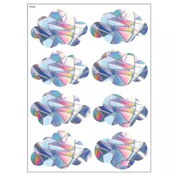 Стеклянная наклейка Радуга Анти-Столкновение DIY Наклейка на окно Съемный Многоразовый Ловец Солнца Облако Прикрепляемое Зеркало Приклеивается Спальня