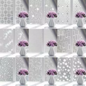 Стеклянная пленка для защиты конфиденциальности, непрозрачная, для спальни, высококачественная, стеклянная пленка, наклейки для окна, 1 шт., домашний декор, матовый, 45*100 см, популярная, ручная работа 19