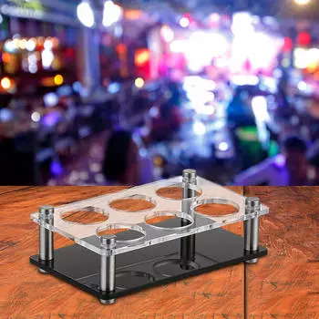 Стеклянная подставка для чашек, держатель для коктейльных кружек, тяжелое основание, подставка для хранения, круглые отверстия, очки для шкафа 6Hole Aureate