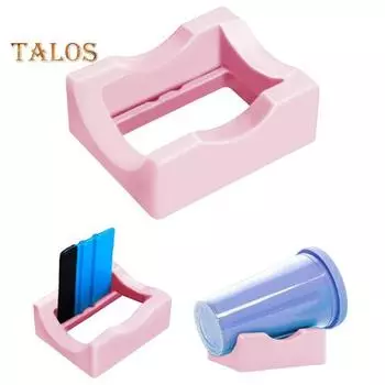 Стеклянная подставка для чашек, нескользящая, стабилизирующая, износостойкий, прочный шкаф, держатель для бутылок, предметы домашнего обихода розовый