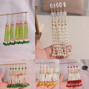 Стеклянная подвеска ручной работы с кисточками и бусинами, воротником-чеонгсам для цепочек свитеров и одежды Xiuhe