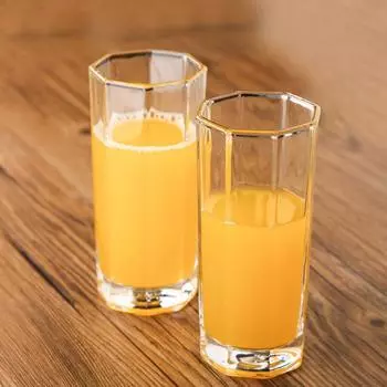 Стеклянная посуда для кухни, столовой, бара, дома, посуда для питья, высокие стаканы для воды, сока, набор из 2 шт., прозрачный стакан, хрустальный стакан 220ml