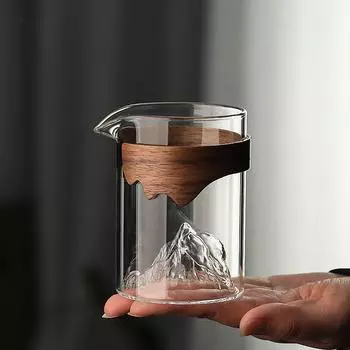 Стеклянная ярмарочная чашка чайного гриба, кружка для чая, чайная посуда, зеленый чайный горшок, прозрачный кувшин, одинарный