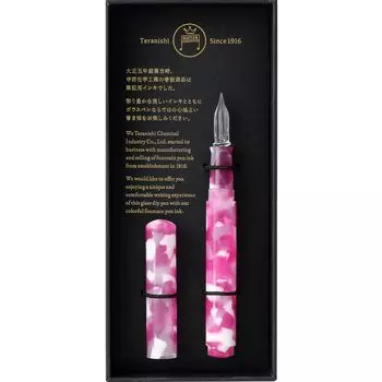 Стеклянная ручка Teranishi Chemical Guitar Aurora Long с колпачком, желеобразная розовая GLAAL-JP розовый