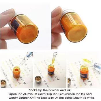 Стеклянная ручка, винтажная ручка ручной работы, хрустальная ручка для рукоделия, каллиграфии, 7 мл