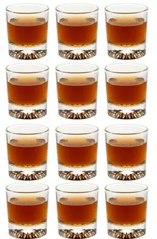 Стеклянная рюмка Toyo Sasaki Hokuto 2 Whiskey 60 мл, набор из 12 шт. Сделано в Японии, можно мыть в посудомоечной машине, стакан для виски, прямая стеклянная кружка, коммерческое стекло