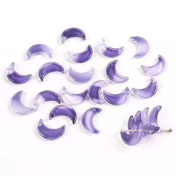 Стеклянная Симфония Луна Маленькая Подвеска Полумесяц Бусина Браслет Подвеска Сделай Сам Браслет Ожерелье Подвеска Свободная Бусина Ювелирные Аксессуары 20 pieces