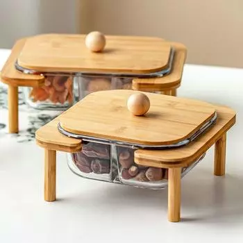 Стеклянная тарелка для фруктов, журнальный столик для гостиной, креативная трендовая сетка с крышкой, блюдо для фруктов, корзина для свежих фруктов