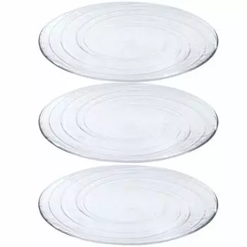 Стеклянная тарелка Toyo Sasaki Glass Plate Meteor Plate 270 Набор из 3 штук Сделано в Японии Большая тарелка Круглая тарелка Посуда Тарелка Стеклянная тарелка Столовая посуда 46127 чистый
