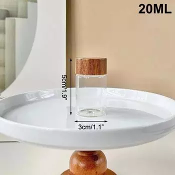 Стеклянная трубка для кофейных зерен с деревянным инструментом, герметичные деревянные канистры для хранения зерна M