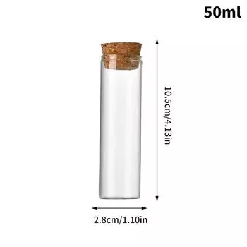 стеклянная трубка для кофейных зерен с деревянным инструментом, пробирки для хранения зерна, деревянные герметичные герметичные канистры для хранения кофейных зерен 50ml