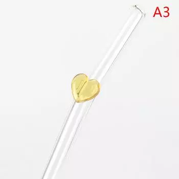 Стеклянная трубочка в форме сердца, многоразовые питьевые трубочки, симпатичная трубочка для фестиваля, вечеринки, свадьбы, коктейль-бара, пляжа