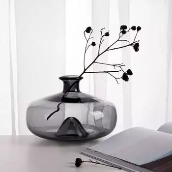 Стеклянная ваза цветная прозрачная круглая стеклянная емкость террариум для террариума с камнями аксессуары для цветочных композиций украшение дома