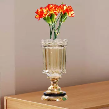 Стеклянная ваза для цветов, цветочный контейнер, элегантный держатель, настольная подставка для офисной полки Short