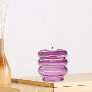 Стеклянная ваза для цветов, подставка для свечей, подсвечник, современный подсвечник, настольное украшение фиолетовый