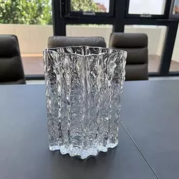 Стеклянная ваза Столовая Гостиная Украшение дома Прозрачная цветочная композиция Роза Стеклянный контейнер A