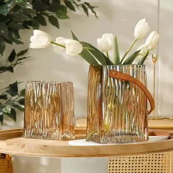 Стеклянная ваза, сумочка, прозрачная цветочная композиция, аксессуары, гидропоника, террариум, цветочная корзина, украшение для дома, цветочный горшок