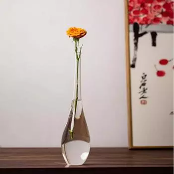 Стеклянная ваза в японском стиле, прозрачный гидрофильный цветочный горшок, украшение для дома из растений, ваза Гуаньинь, вдохновленная Дзен