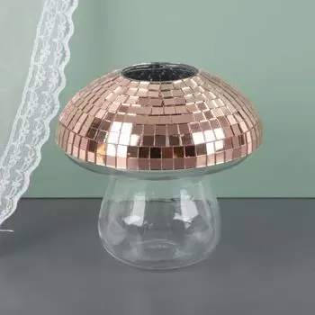 Стеклянная ваза в виде гриба в скандинавском стиле, креативный гидропонный цветочный горшок, контейнер, бутылка для ароматерапии, декор для дома, гостиной, офиса, рабочего стола