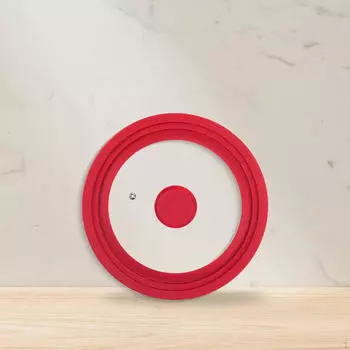 Стеклянная верхняя крышка, универсальная крышка, закаленная кухонная фурнитура, чехлы для кастрюли, замена силикона Black 21cm