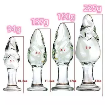 Стеклянные анальные пробки VaHppy, секс-игрушки с резьбой, 4 стиля, SM, БДСМ, большие, 14*5 см, товары для взрослых для пар, мастурбатор, тренировка расширения