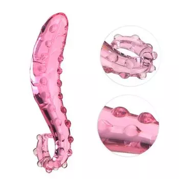 Стеклянные анальные шарики Анальная пробка Игрушка для взрослых Массажер простаты Стеклянный кристалл Дилдо Женская мастурбация Пара Filrting Секс-инструмент C