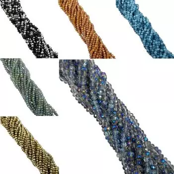 Стеклянные бусины 4 мм, свободная прокладка, плоская бусина AB, цвет, модные ювелирные изделия «сделай сам», аксессуары, изготовление браслета и ожерелья 4mm/10