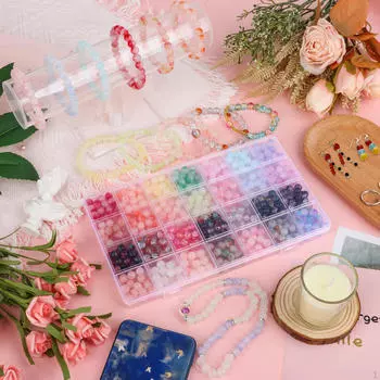 Стеклянные бусины 8 мм для изготовления ювелирных изделий своими руками, творческие модные бисерные принадлежности для рукоделия Solid Color