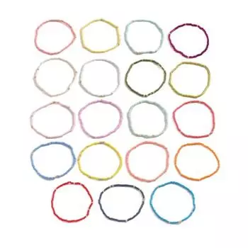 Стеклянные бусины Богемские браслеты Цепочка Браслет-манжета Наборный браслет из бусин Праздничные украшения 19Pcs