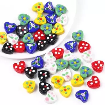 Стеклянные бусины ручной работы 15x15 мм 1 шт. для изготовления ювелирных изделий своими руками, аксессуары темно-синий