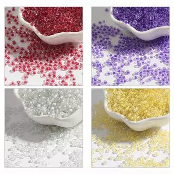 Стеклянные бусины ручной работы с сердечником из окрашенного стекла для изготовления ювелирных изделий 150-1000 шт., ожерелье, браслет 2-4 мм 2mm---1000 pcs