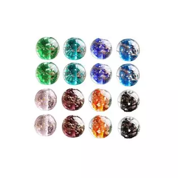 Стеклянные бусины в виде шара стрекозы, аксессуары для самостоятельного изготовления, детали ручной работы, 12 мм, 8 цветов, 2 набора, 16 штук, светящиеся, разноцветные (SoraBrace)