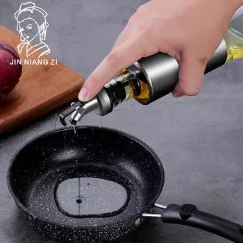 Стеклянные бутылки для приправ, кухонная герметичная антивисячая бутылка для масла, тип пресса, уплотняющее наполняющее масло, соевый соус, вино, масло, бутылка для уксуса 200ml