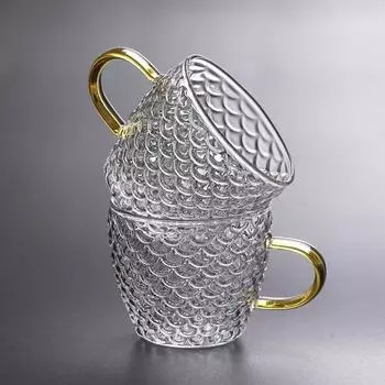 Стеклянные чайные чашки, маленькие чашки, домашний стеклянный чайный сервиз, набор кофейных чашек, чашка для чая, воды, блюдце, стейк, ведро для сока, декор стола, чашка