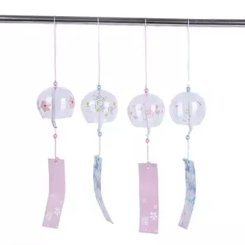 стеклянные колокольчики, висящие ремесленные колокольчики, домашний декор, узор Сакуры