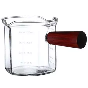 Стеклянные мерные чашки для эспрессо 120 мл, кувшин для вспенивания молока, термостойкий молочник, кухня Clear-Double Spouts