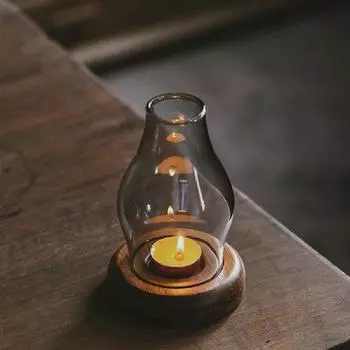 Стеклянные подсвечники, ветрозащитные свечи, настольные ретро-украшения, домашние гостиницы, гостевые дома, декор и украшение 1Pc